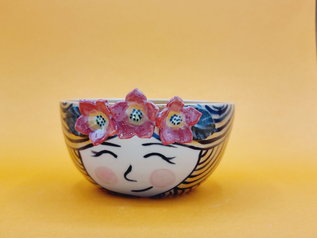 Bol demoiselle fleurie Moyen modèle #BDeF001 