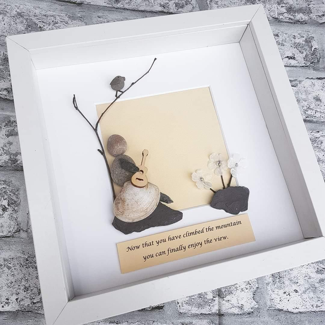 Retirement gift pebble picture | You can finally enjoy the view