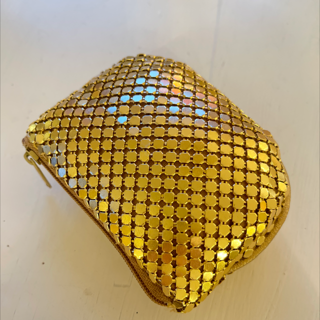 Täschchen gold metall Geldbörse