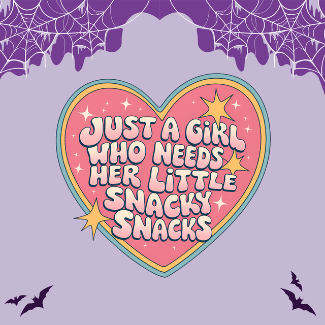 Just a Girl Who Loves her Snacky Snacks | Keyring, Pin or Phone Grip | 224