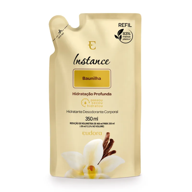 Refil Hidratante Desodorante Corporal Instance Baunilha 350ml