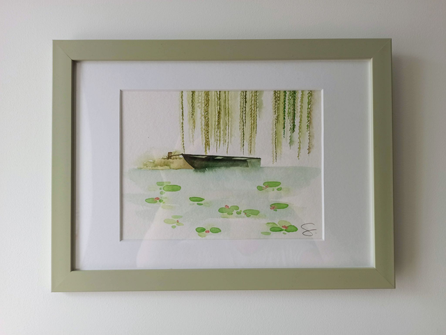 Barque dans le jardin anglais