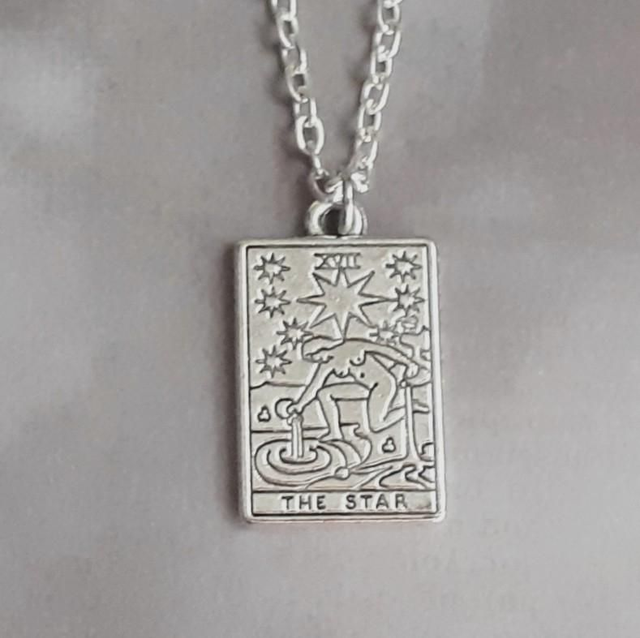 The Star Metal Tarot Card Necklace
