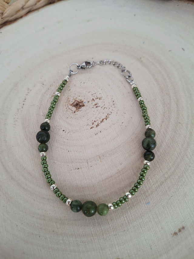 Bracelet Jade silver