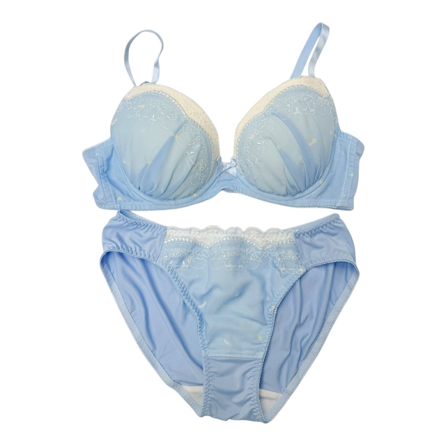 BNWT Japanese brand coquette blue star cinnamoroll sanrio bra and underwear set 