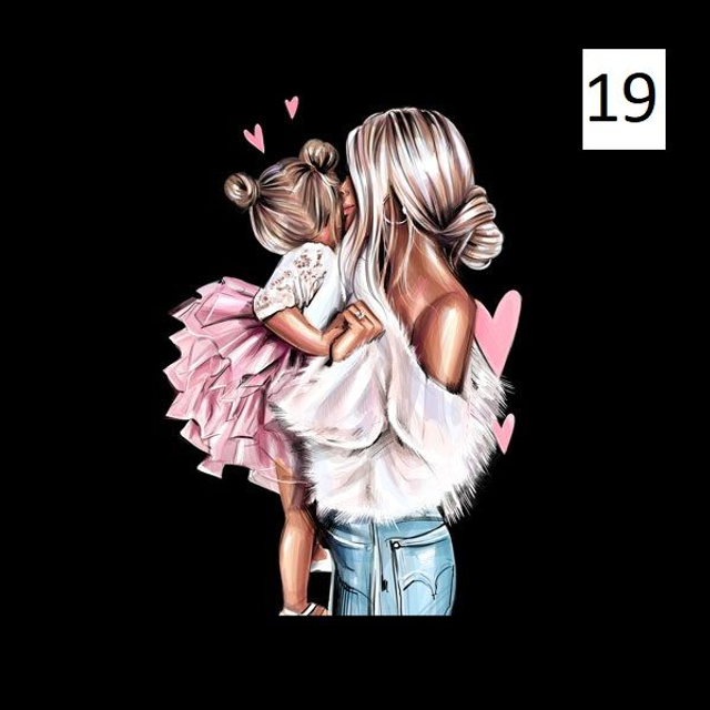 Panneau Mom and kid 2 - 50x50cm 