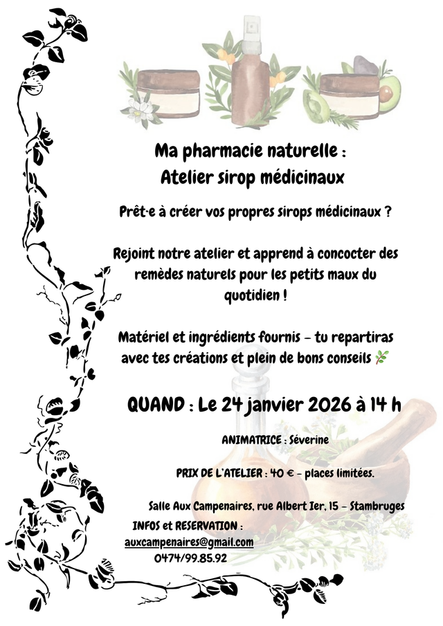 Les sirops médicinaux - 24/01/2026 
