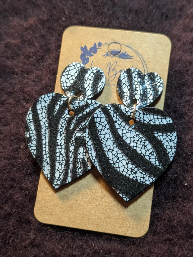 Boucles d'oreilles Louise zèbre lo036