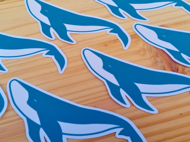 Marque-pages plastifié - Baleine