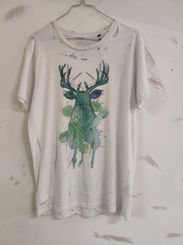 Reworked t-shirt with holes 