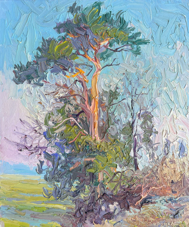 „Frostige Morgenfantasie“ – Öl auf Leinwand, 50 × 60 cm, 2024 | Frosty Morning Reverie