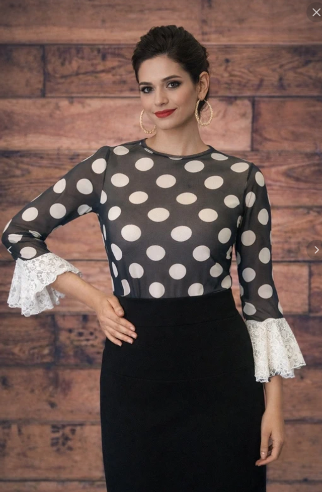 496 Taille M Top flamenco bohème voile 