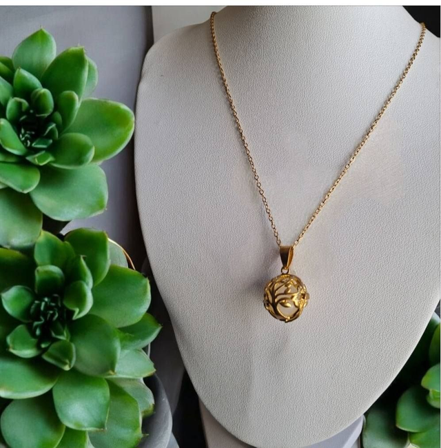 Collier Cage Arbre de Vie – Pierre Naturelle 8 mm