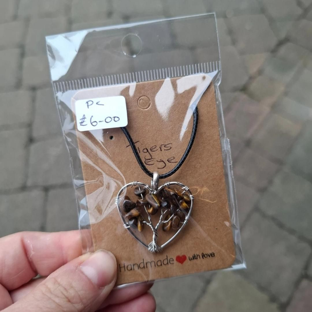 Heart Crystal Tree Necklace