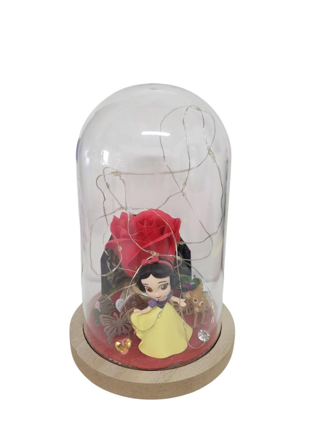 Grand cloche lumineuse blanche neige 