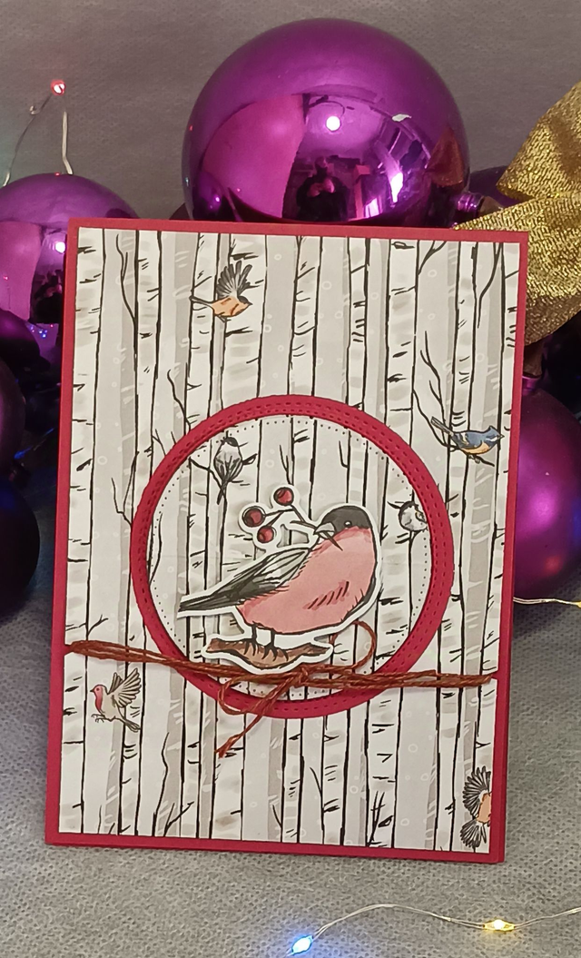 Carte oiseau en suspension