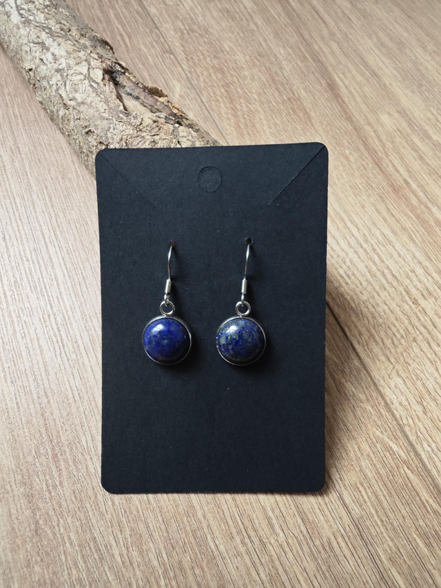Boucles pierres naturelles Lapis Lazuli