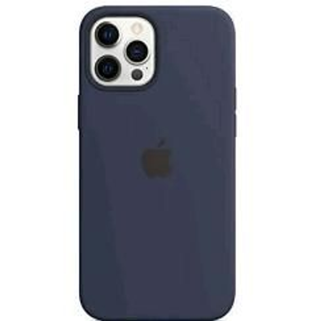 Funda Protectora de Silicona Suave para iPhone 12 Pro MAX Color Azul