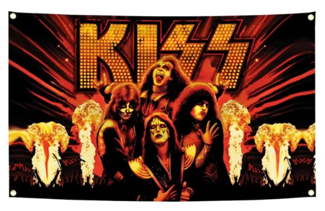 Grote vlaggen Klassieke Kiss (150x90cm)