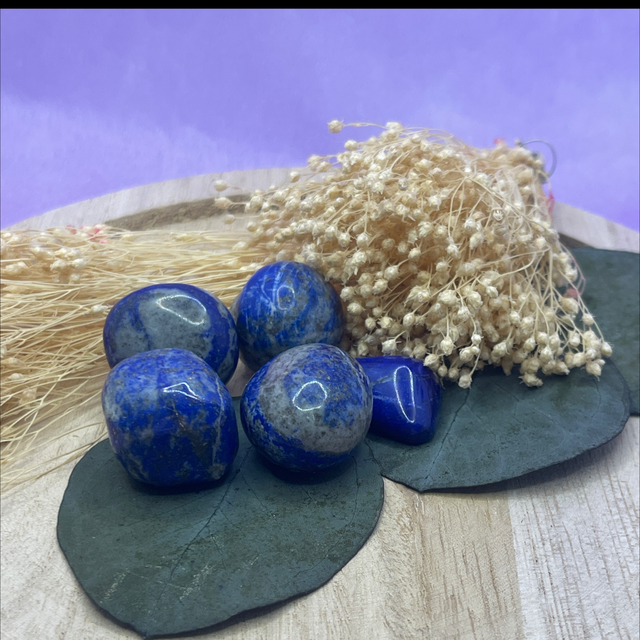 Pierre roulée Lapis Lazuli  "Créativité · Apaisement · Intuition"