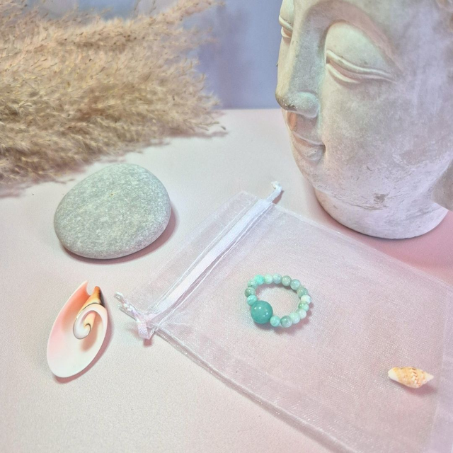 Bague SERENA – Amazonite naturelle (Pérou)