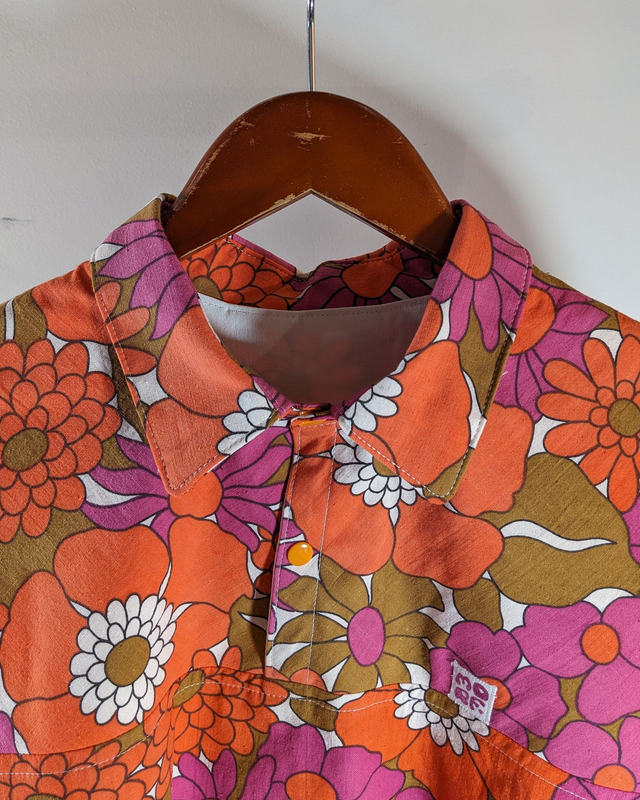 BLOUSE CROP M - flower power
