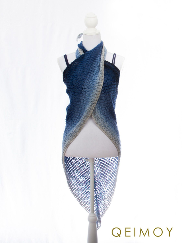 Veelzijdige gehaakte zomerse omslagdoek - handgemaakte pareo, sjaal, strandkleding, damesmode