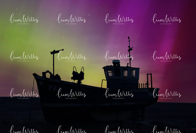 Boat Northern Lights Print