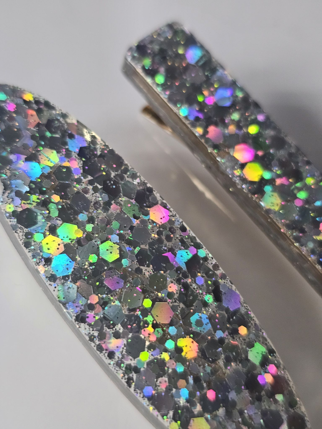 DUOS BARRETTES CONFETTIS ARGENT