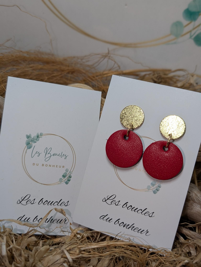 Boucles d'oreilles Anti Gaspi rouge ag149