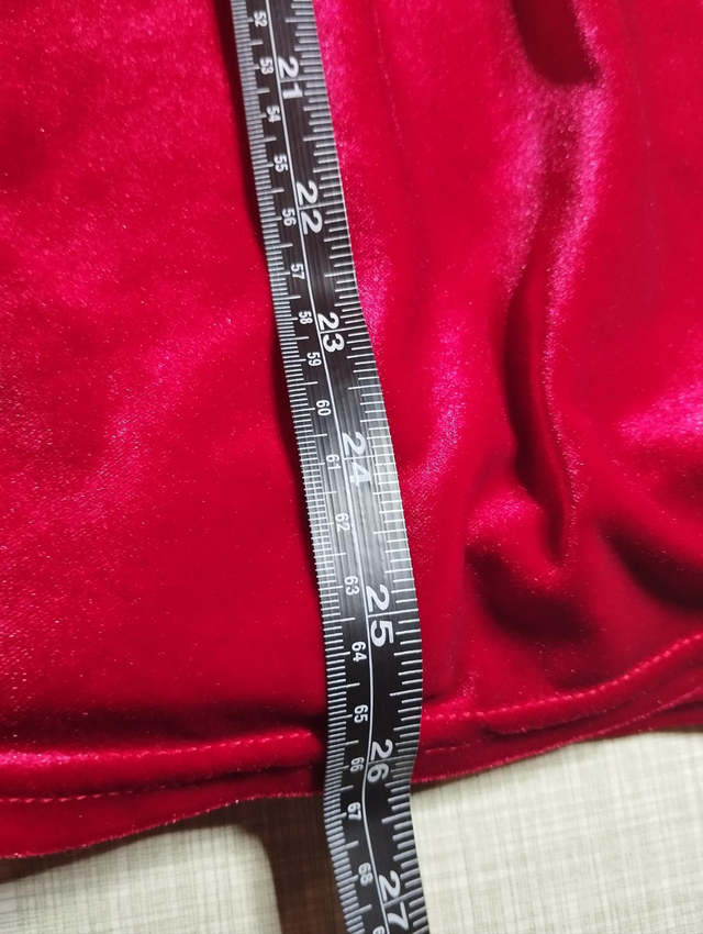 Robe Vintage chic Corolle Maddison 1950s velvet red T46/50