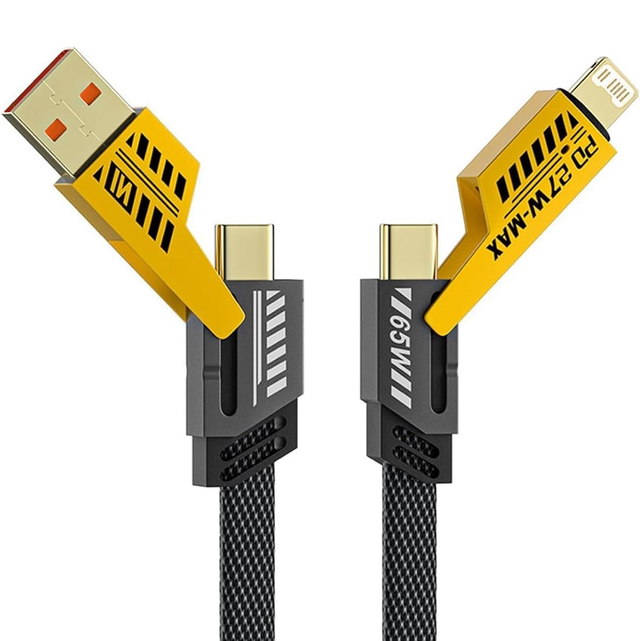 4IN1 USB cables USB A to lightning or USB C to C