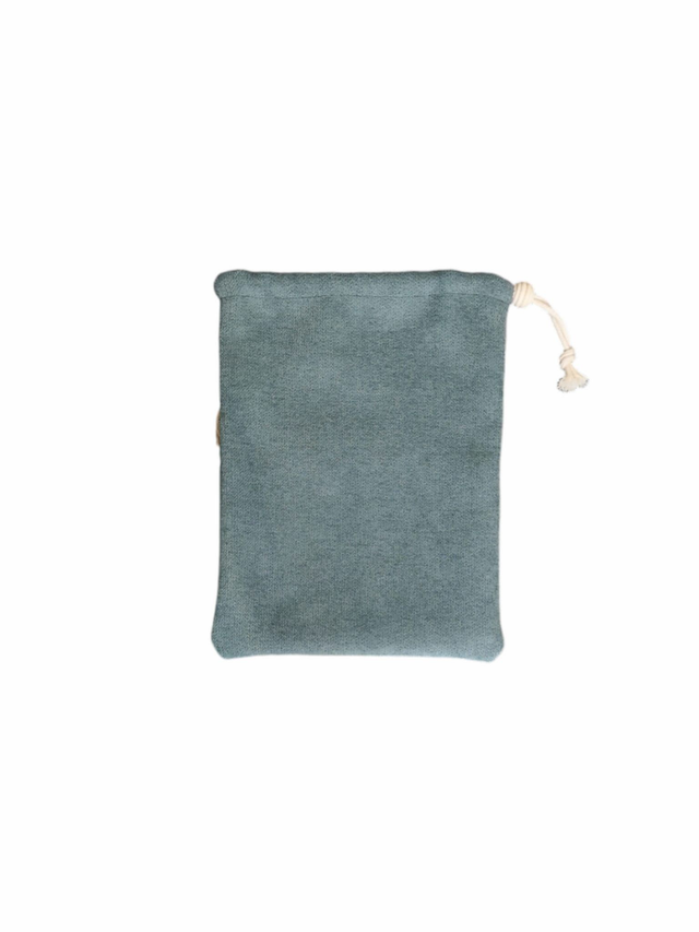 Pochette/ Protège carnet Frange PETROLE