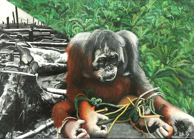 "Huile de palme" 50X70cm