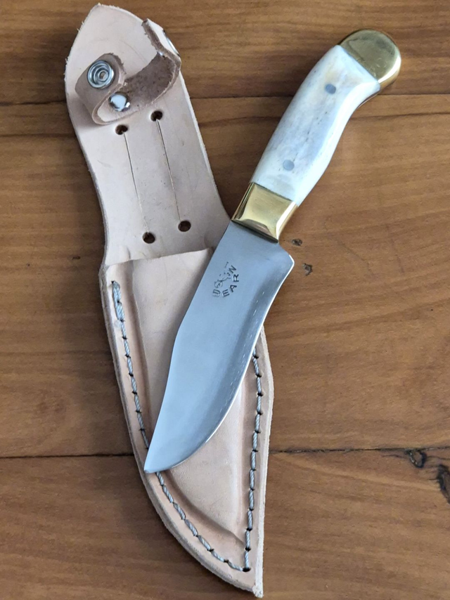 Faca Companheira Mini Bowie 4 Pol Aço Inox 420c Osso Bovino