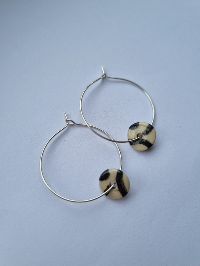 Geometric Abstract Circle Loop Earrings