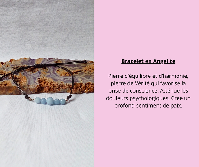 231- Bracelet réglable en Angelite