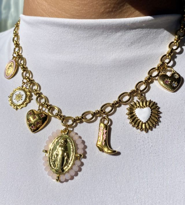 Collier charms Maria rose 