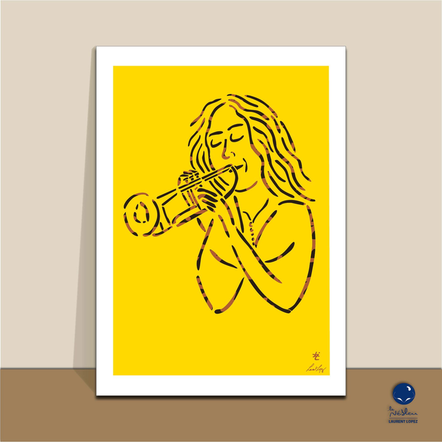 AF20 "La trompettiste" 50x70 cm