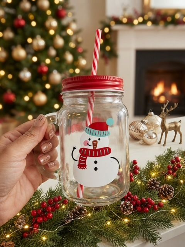 Christmas Glass Mugs