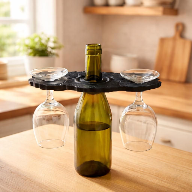 Porte verres duo - Collection Gris intense 