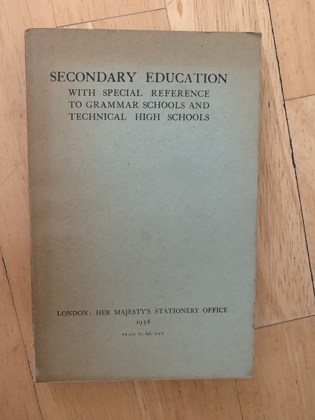 Report of the Consultative committee secondary education 1938