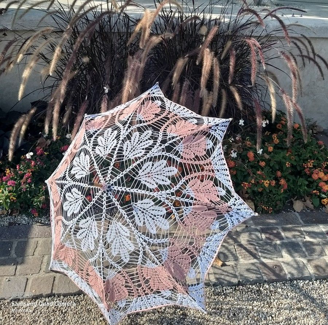 Horgolt csipke ernyő