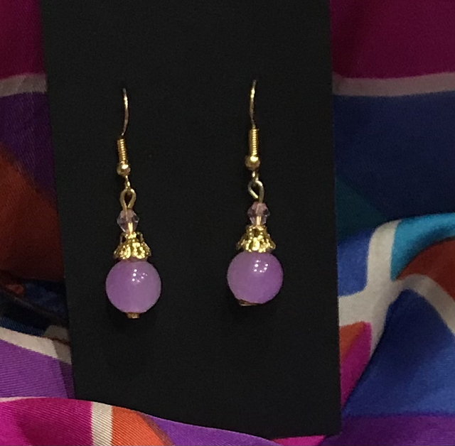 Purple Dangling Earrings- PUR23