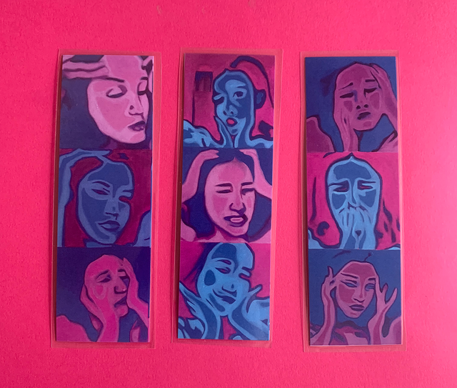 Marque page imprimé et plastifié - tirage d'oeuvre "Palette"