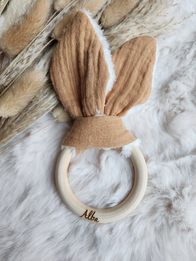 Anneau de dentition en bois