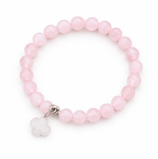 Pulsera cuarzo rosa bebé 