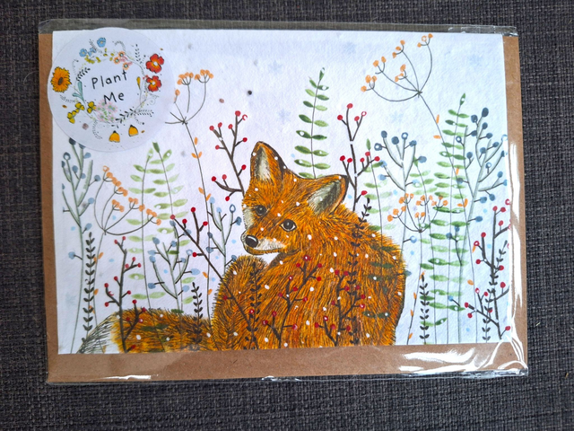 Seed greeting card - fox
