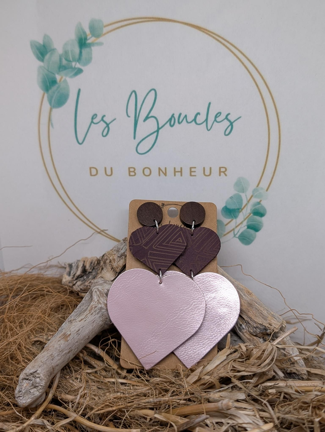 Boucles d&#039;oreilles Marie Laure ml124 rose violet 
