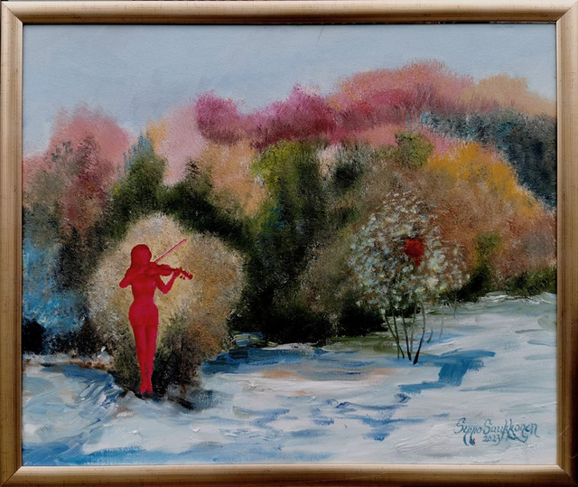 06. Viulisti puistossa 60x50 cm)